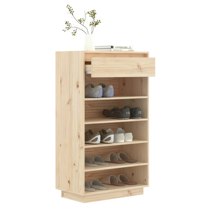 Skoskåp 60X34X105 Cm Massiv Furu