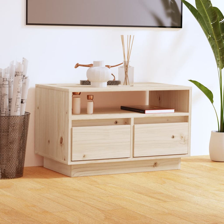 Tv-Bänk 60X35X37 Cm Massiv Furu