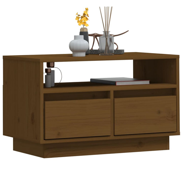 Tv-Bänk 60X35X37 Cm Massiv Furu
