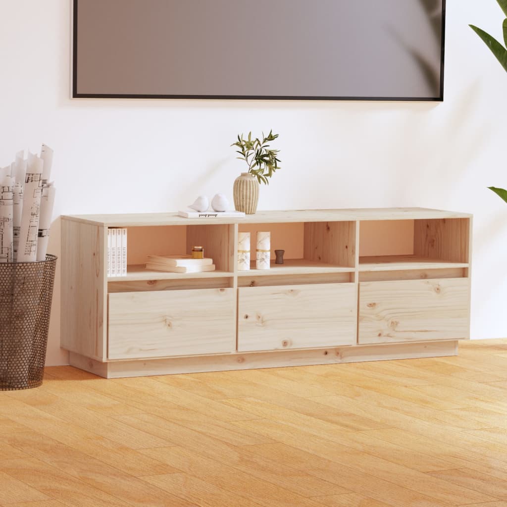 Tv-Bänk 140X37X50 Cm Massiv Furu