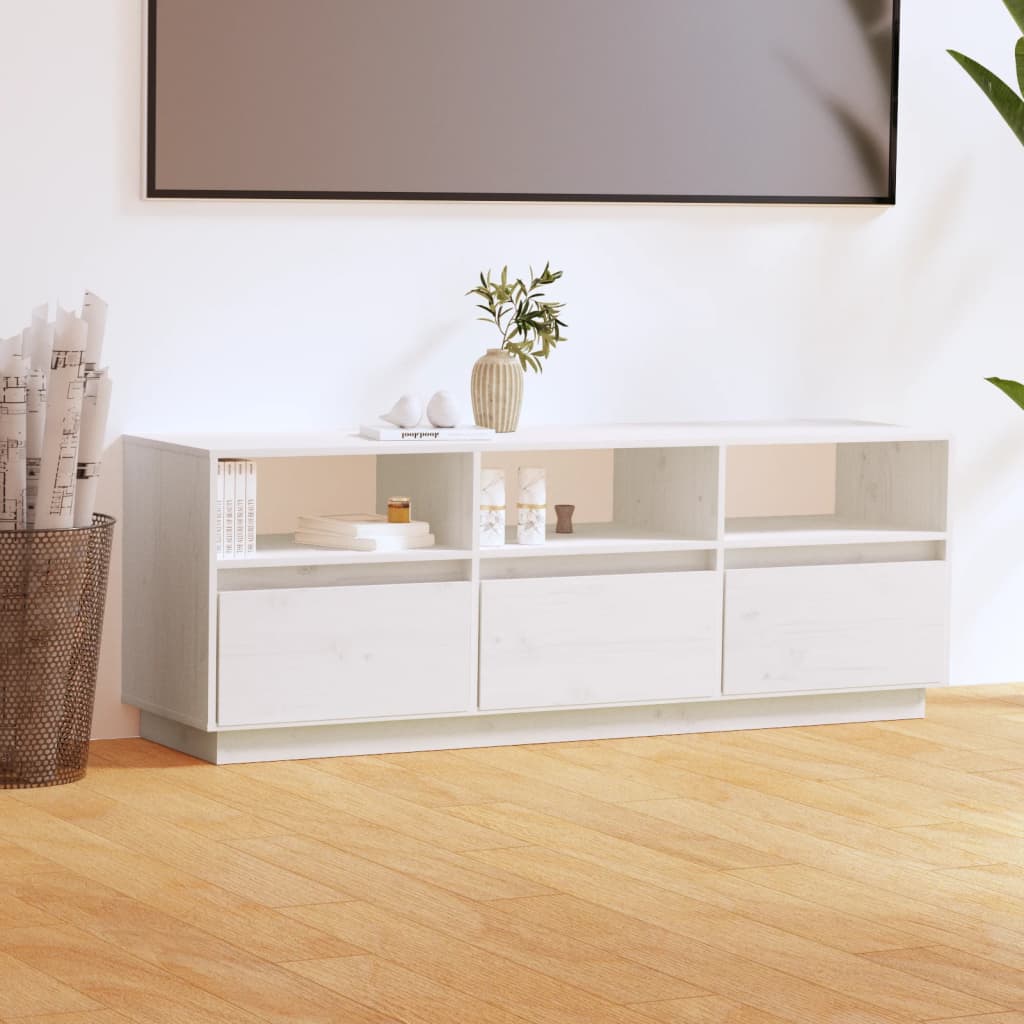 Tv-Bänk 140X37X50 Cm Massiv Furu