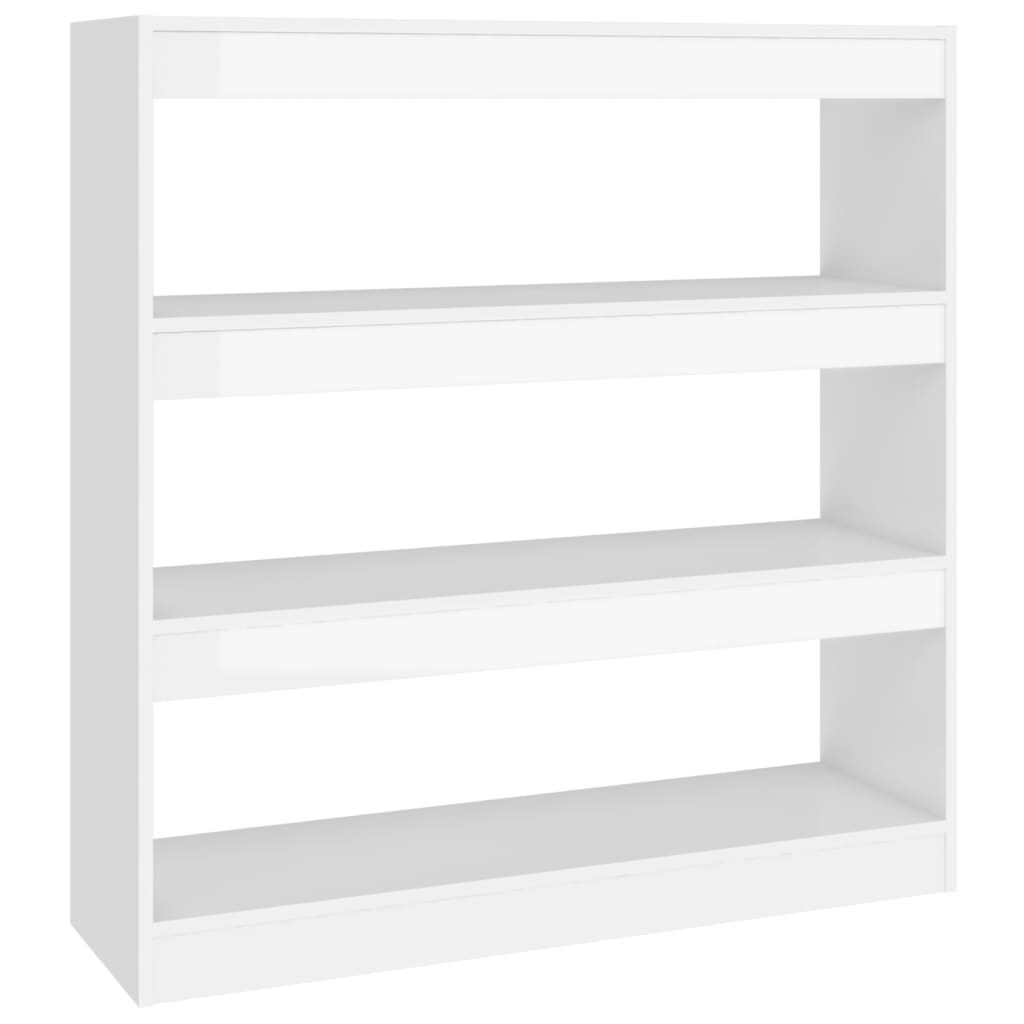 Bokhylla/Rumsavdelare Högglans Vit 100X30X103 Cm