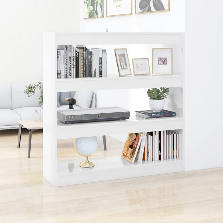Bokhylla/Rumsavdelare Högglans Vit 100X30X103 Cm