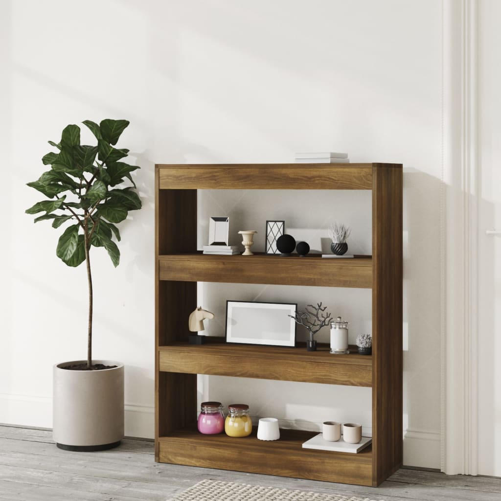 Bokhylla/Rumsavdelare Sonoma-Ek 80X30X103 Cm Konstruerat Trä