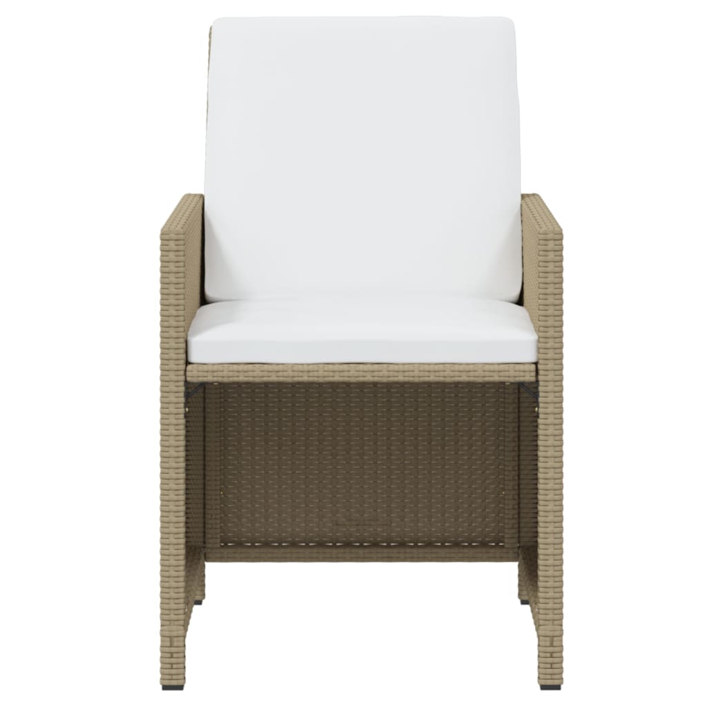 Matgrupp För Trädgården Med Dynor 17 Delar Konstrotting Beige