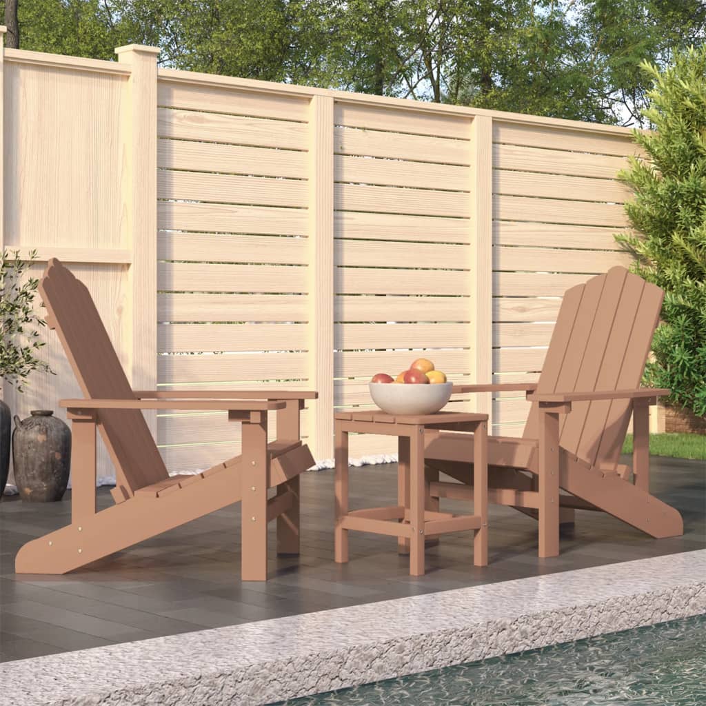 Däckstol För Trädgården Med Bord Hdpe Aquablå