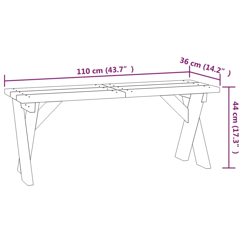 Trädgårdsbänk 110 Cm Impregnerad Furu