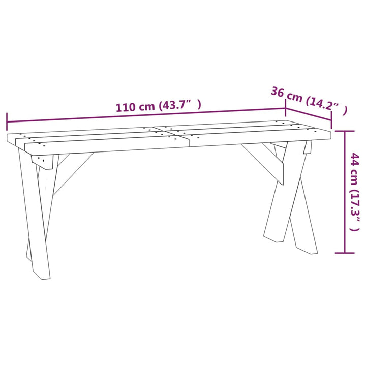 Trädgårdsbänk 110 Cm Impregnerad Furu