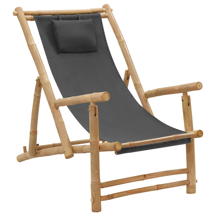 Solstol Bambu Och Kanvas