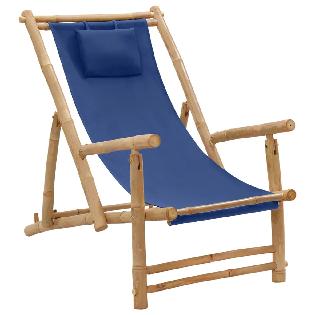 Solstol Bambu Och Kanvas