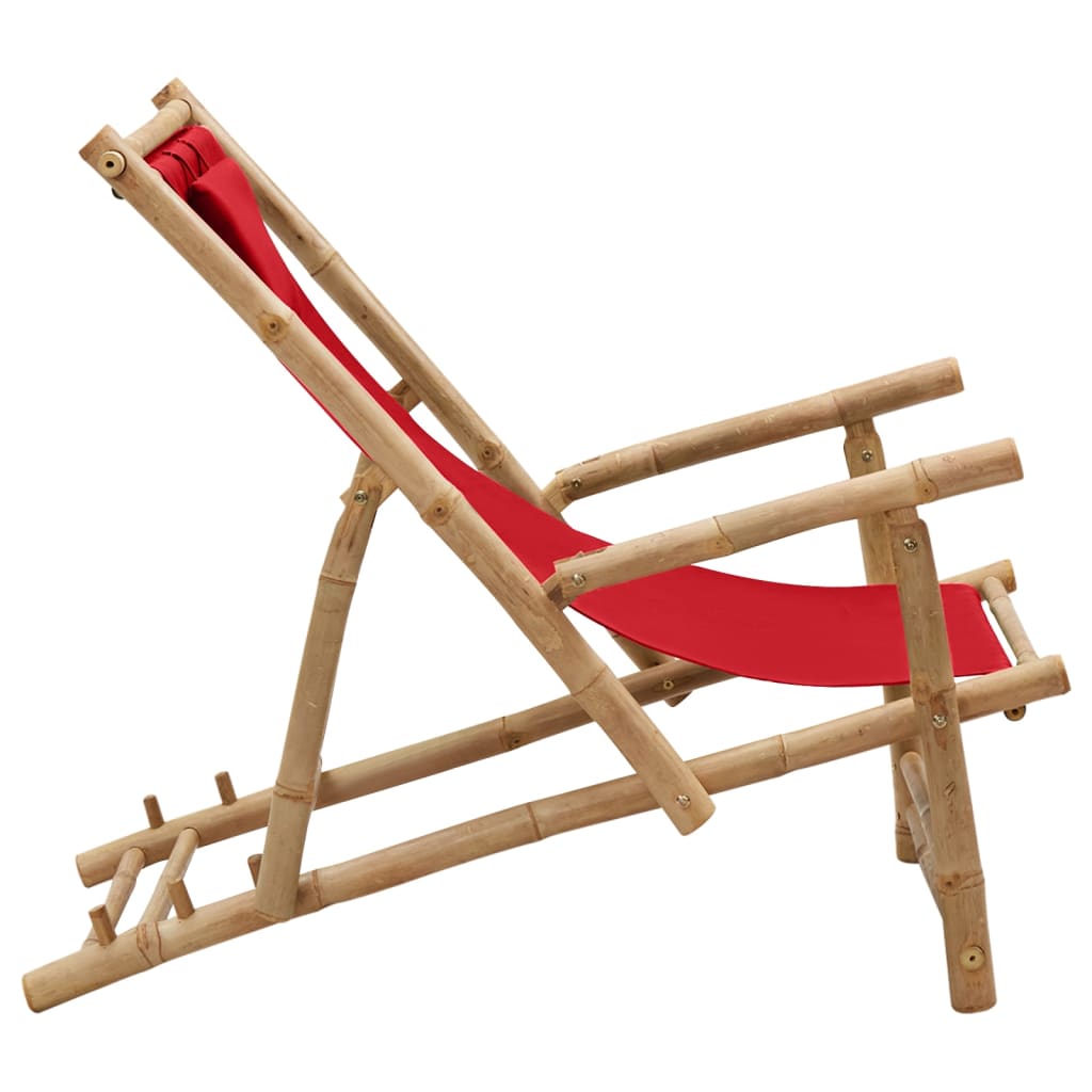 Solstol Bambu Och Kanvas