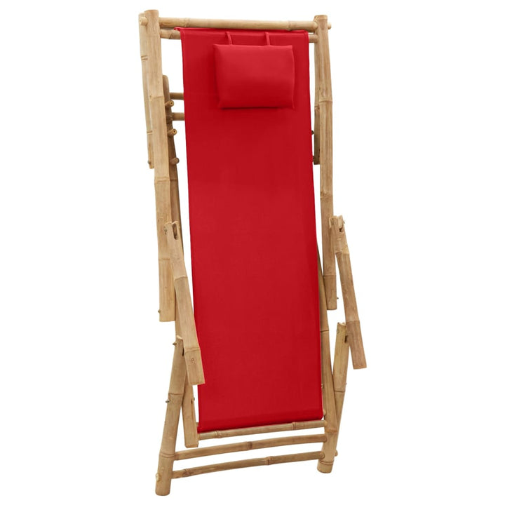 Solstol Bambu Och Kanvas