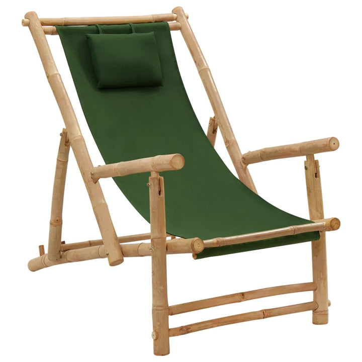 Solstol Bambu Och Kanvas