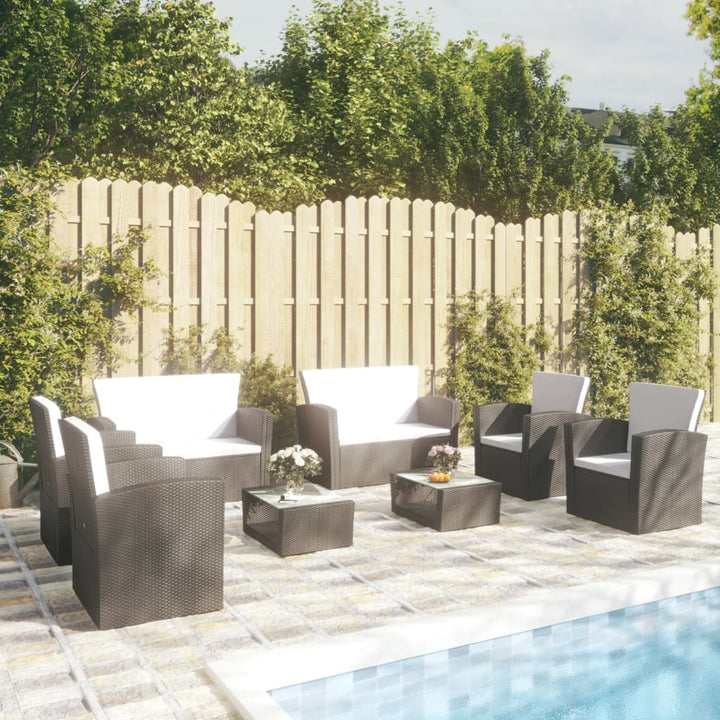 Loungegrupp För Trädgården Med Dynor 4 Delar Konstrotting