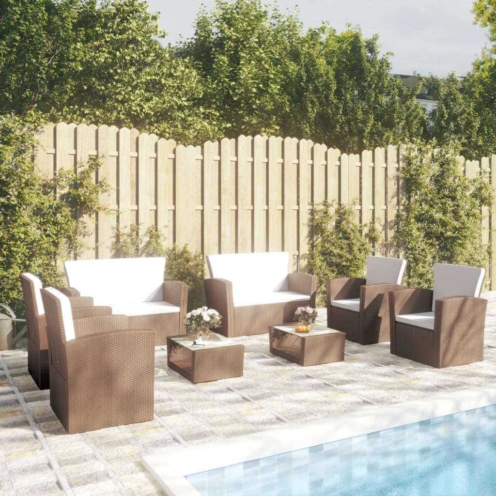 Loungegrupp För Trädgården Med Dynor 4 Delar Konstrotting