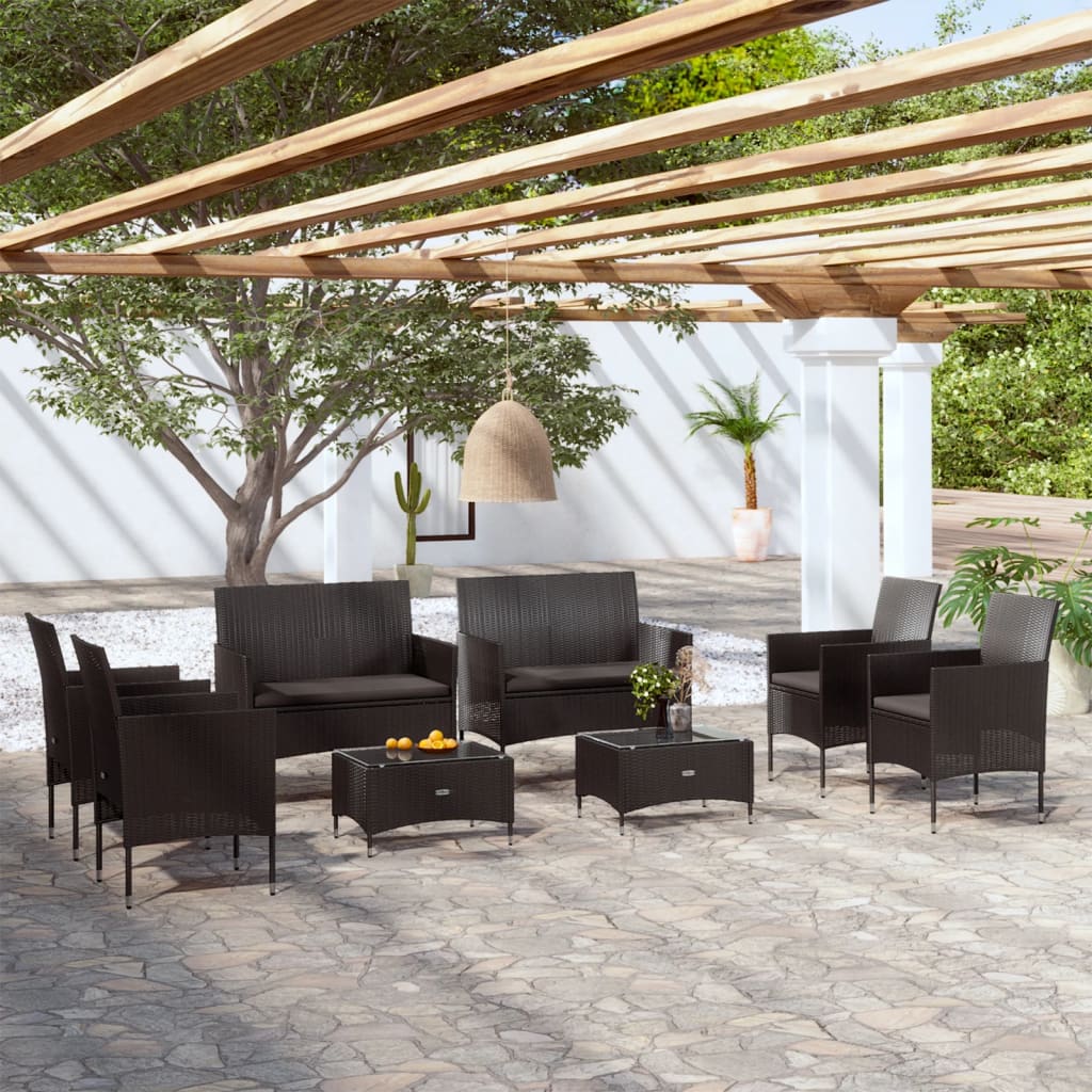 Loungegrupp Med Dynor 8 Delar Konstrotting