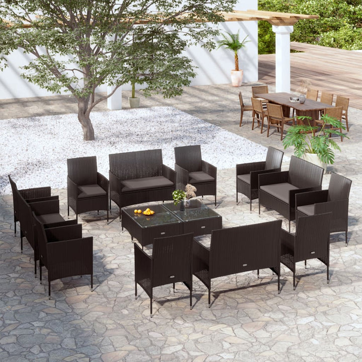 Loungegrupp Med Dynor 8 Delar Konstrotting