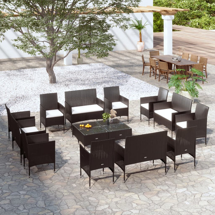 Loungegrupp Med Dynor 8 Delar Konstrotting