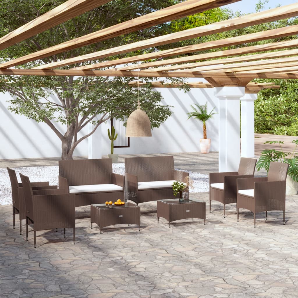 Loungegrupp Med Dynor 8 Delar Konstrotting