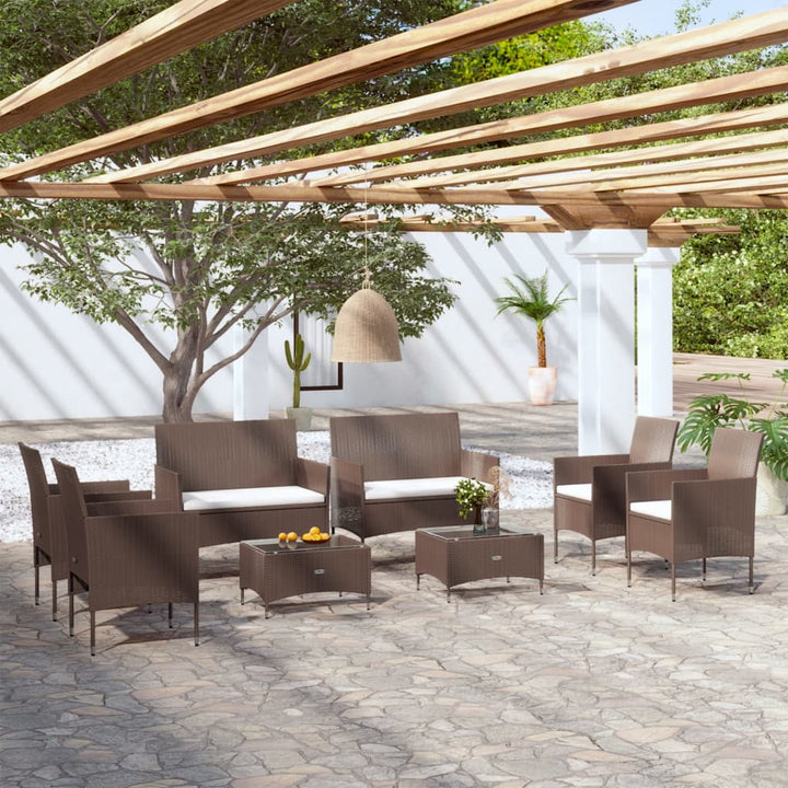 Loungegrupp Med Dynor 8 Delar Konstrotting