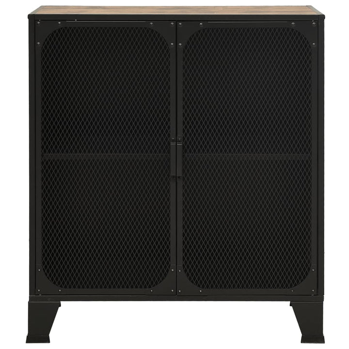 Förvaringsskåp 2 St 72X36X82 Cm Metall Och Mdf