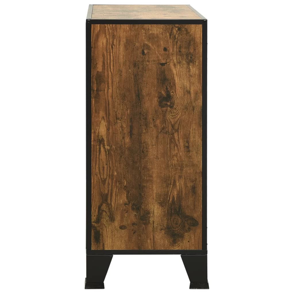 Förvaringsskåp 2 St 72X36X82 Cm Metall Och Mdf