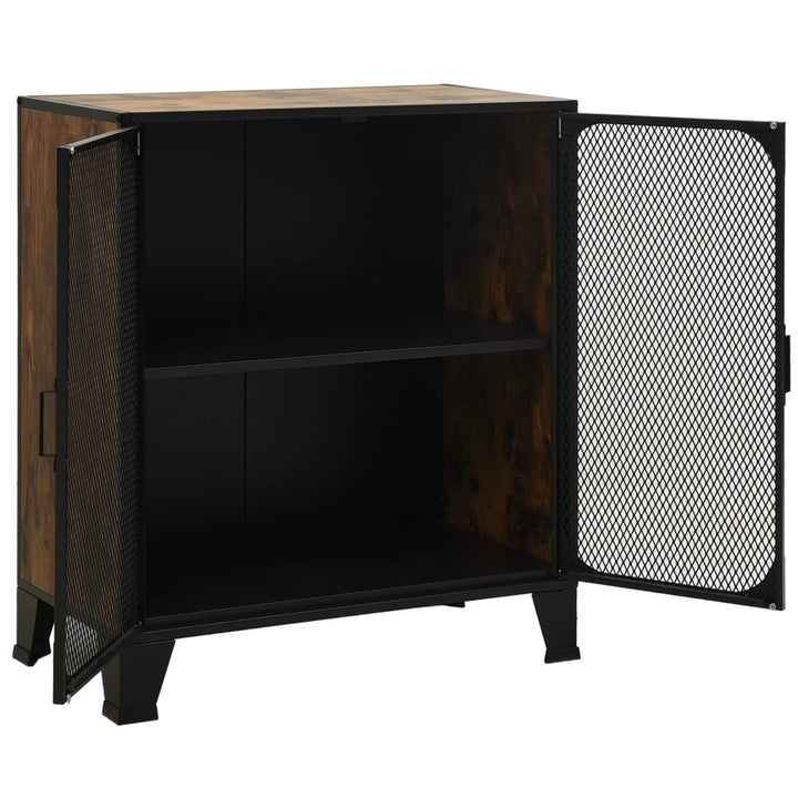 Förvaringsskåp 2 St 72X36X82 Cm Metall Och Mdf