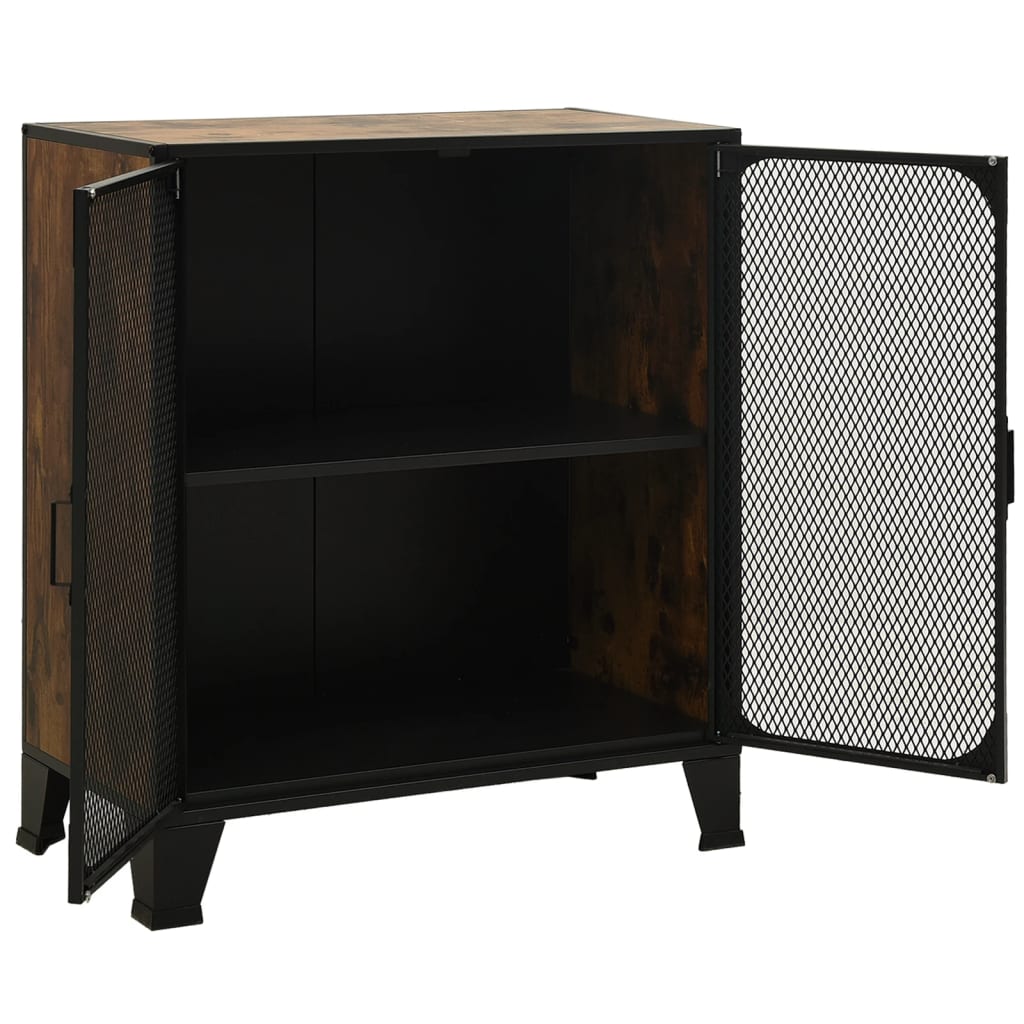 Förvaringsskåp 2 St 72X36X82 Cm Metall Och Mdf