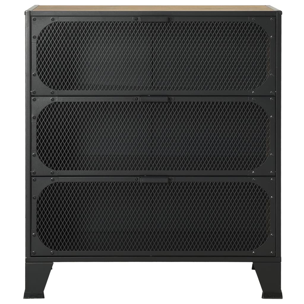 Förvaringsskåp 2 Delar 72X36X82 Cm Metall Och Mdf