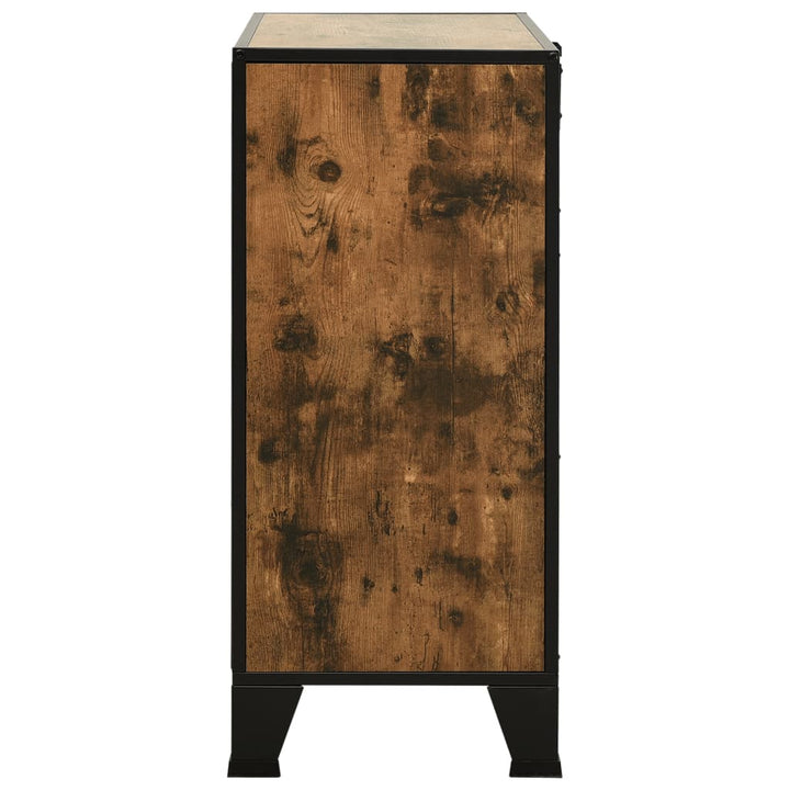 Förvaringsskåp 2 Delar 72X36X82 Cm Metall Och Mdf