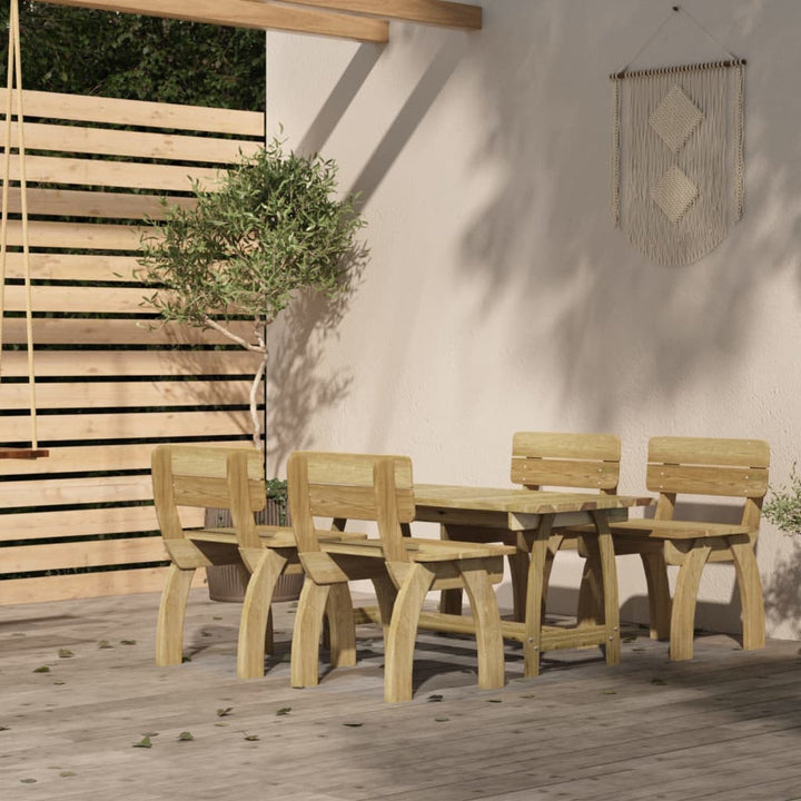 Matgrupp För Trädgården 5 Delar Impregnerad Furu