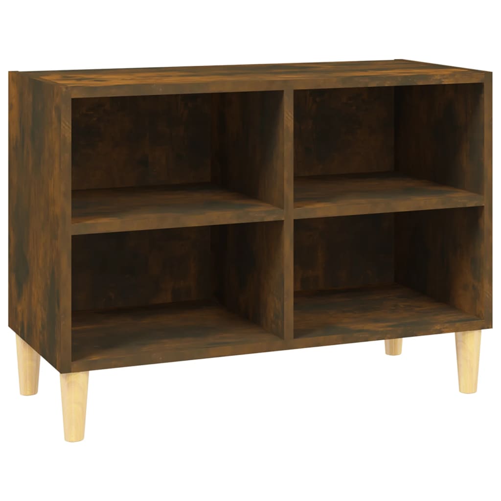 Tv-Bänk Med Ben I Massivt Trä 69,5X30X50 Cm