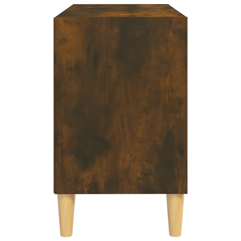 Tv-Bänk Med Ben I Massivt Trä 69,5X30X50 Cm