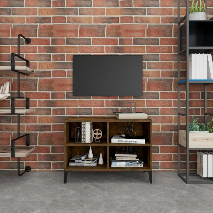 Tv-Bänk Med Metallben 69,5X30X50 Cm