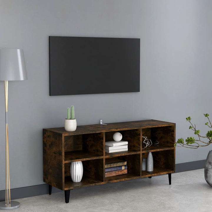 Tv-Bänk Med Metallben 69,5X30X50 Cm