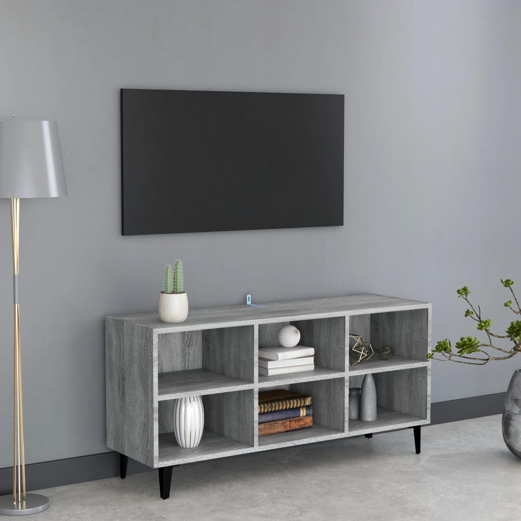 Tv-Bänk Med Metallben 69,5X30X50 Cm