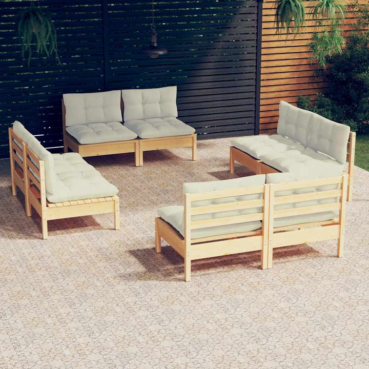 Loungegrupp Med Antracit Dynor 8 Delar Massiv Furu