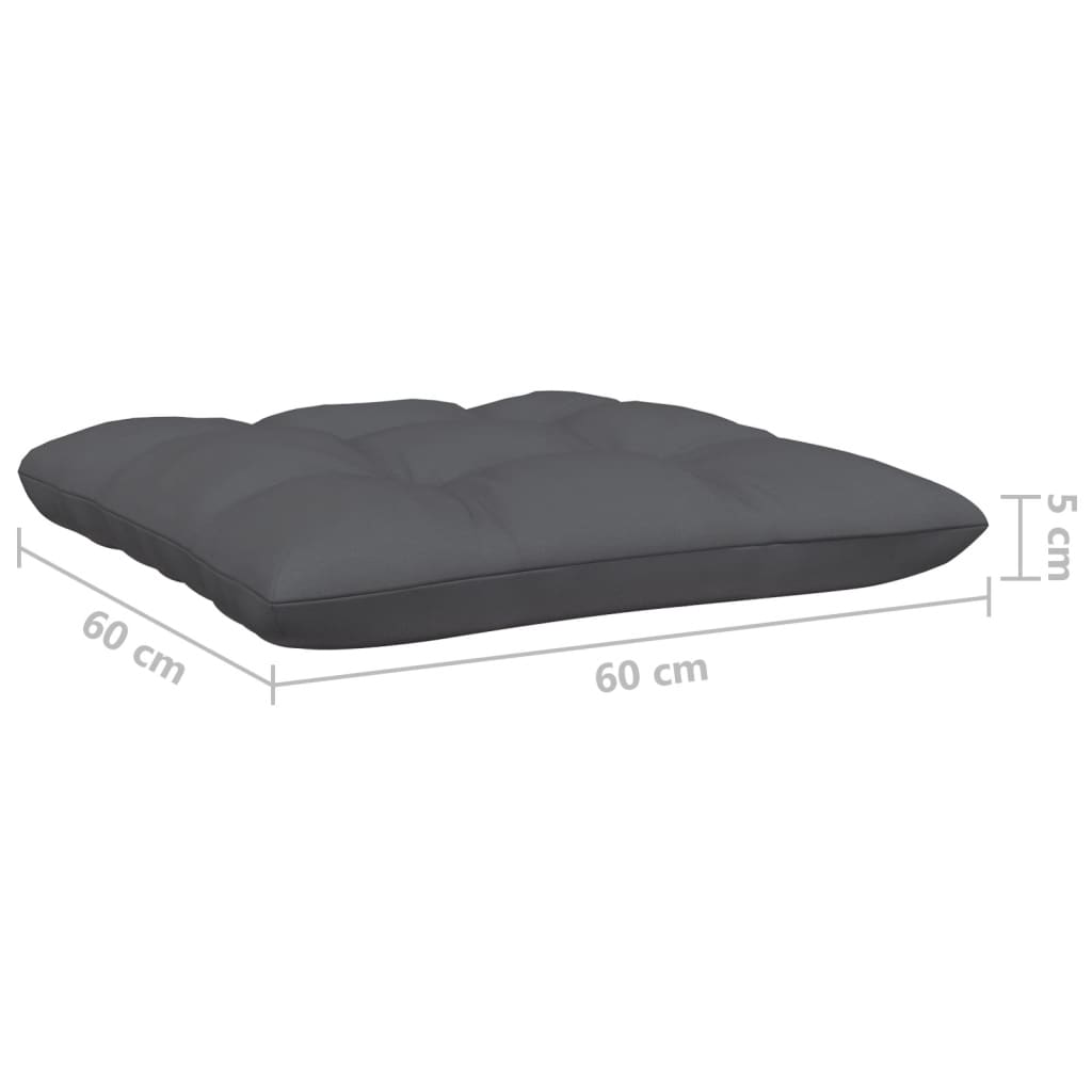 Loungegrupp Med Antracit Dynor 8 Delar Massiv Furu