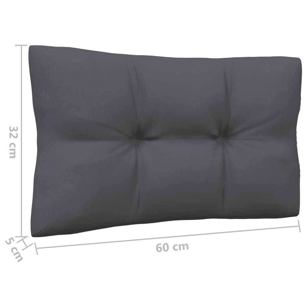 Loungegrupp Med Antracit Dynor 8 Delar Massiv Furu