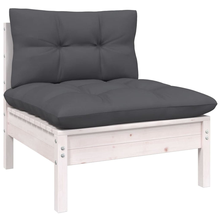 Loungegrupp Med Antracit Dynor 4 Delar Massiv Furu