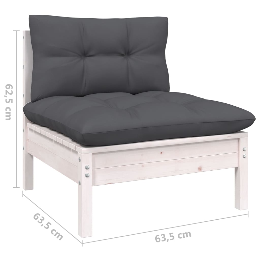 Loungegrupp Med Dynor 5 Delar Massiv Furu