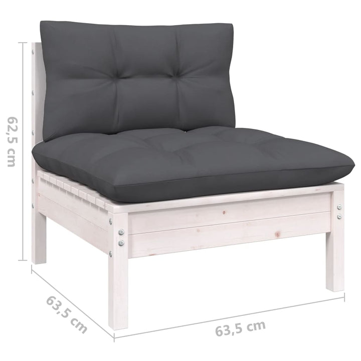 Loungegrupp Med Dynor 7 Delar Massiv Furu