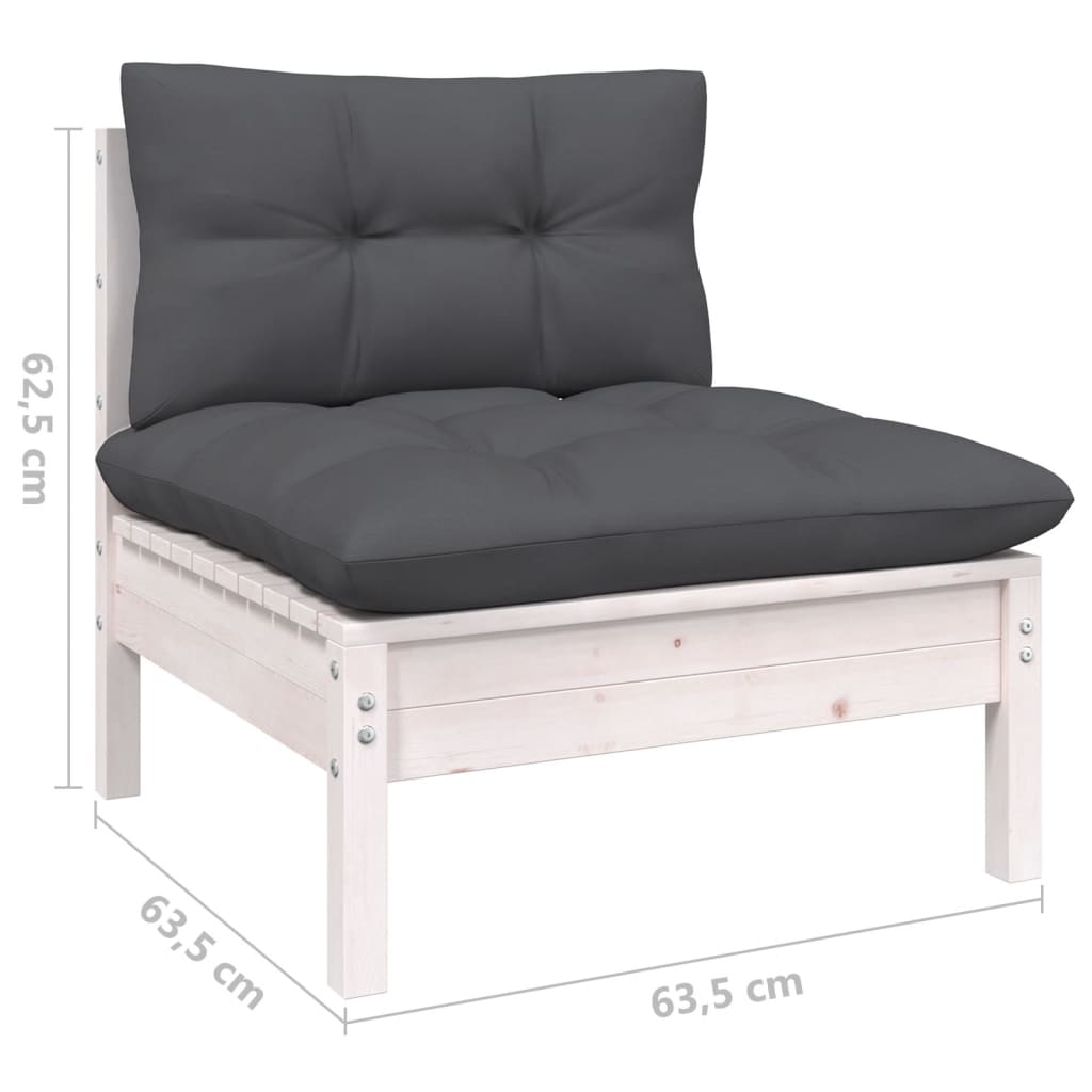 Loungegrupp Med Dynor 8 Delar Massiv Furu