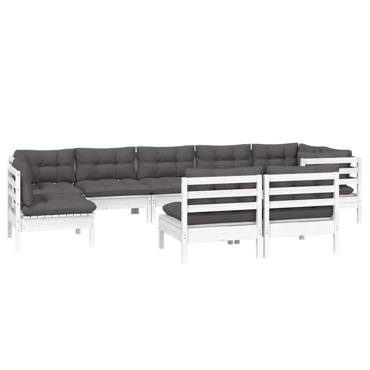 Loungegrupp Med Dynor 9 Delar Massiv Furu