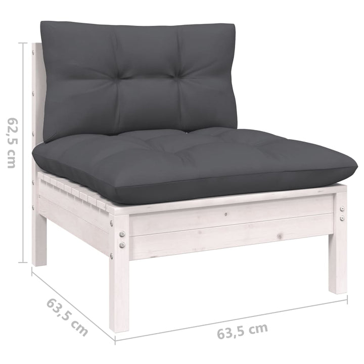 Loungegrupp Med Dynor 9 Delar Massiv Furu