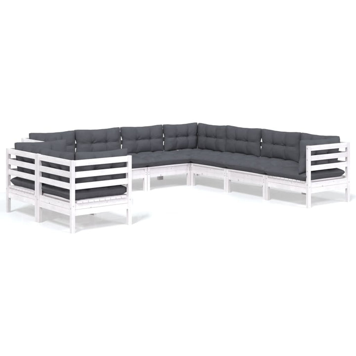 Loungegrupp Med Dynor 9 Delar Massiv Furu