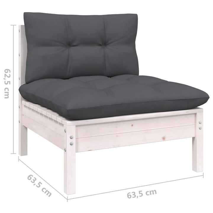 Loungegrupp Med Dynor 9 Delar Massiv Furu