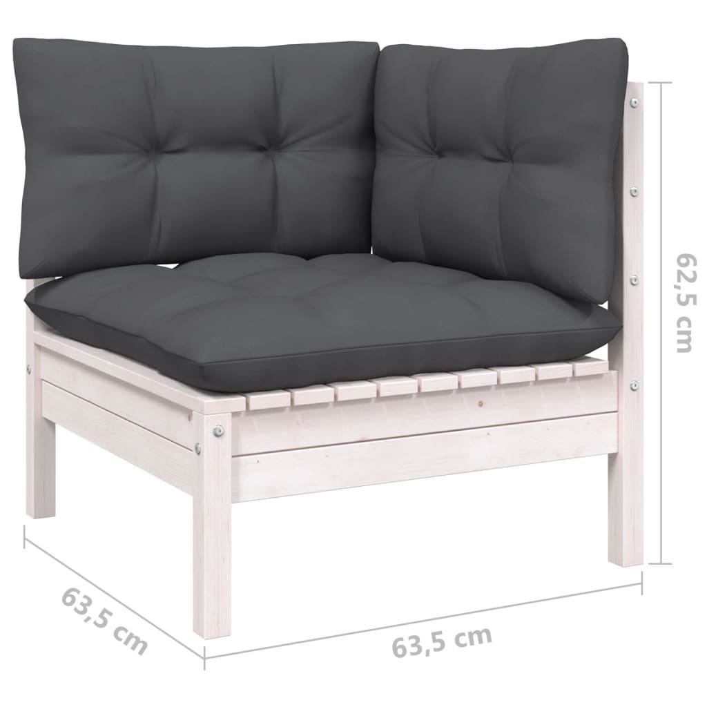 Loungegrupp Med Dynor 13 Delar Massiv Furu
