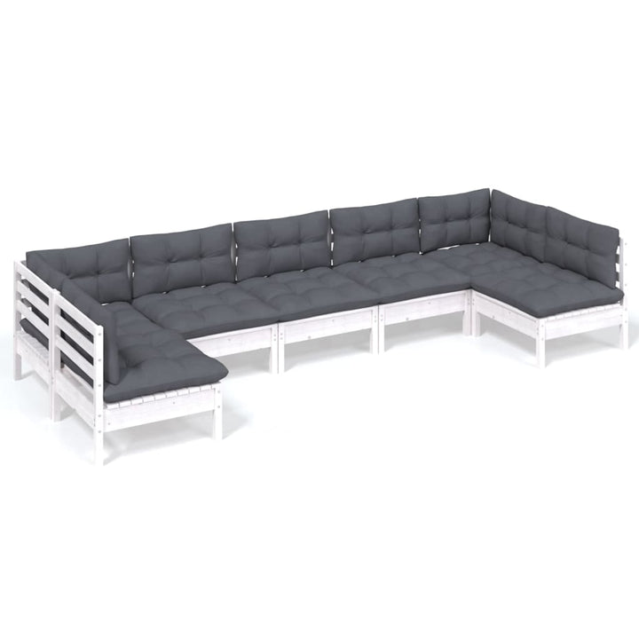 Loungegrupp Med Dynor 7 Delar Massiv Furu