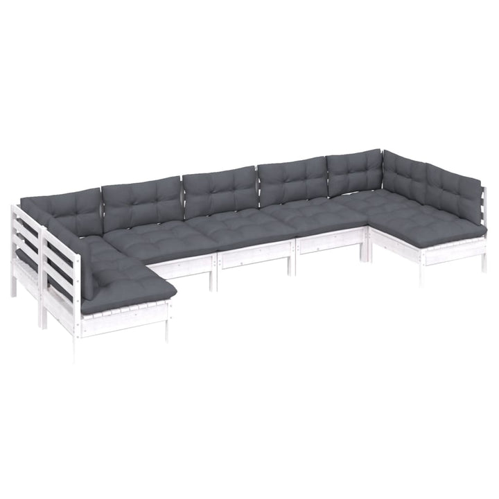 Loungegrupp Med Dynor 7 Delar Massiv Furu